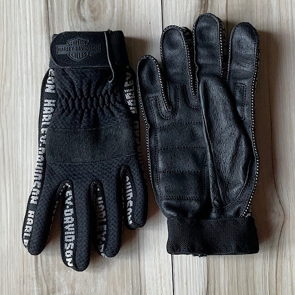 Harley-Davidson Other - Harley-Davidson Gloves Men’s XS Leather Palm Mixed Media Comfort Wmns MD Unisex